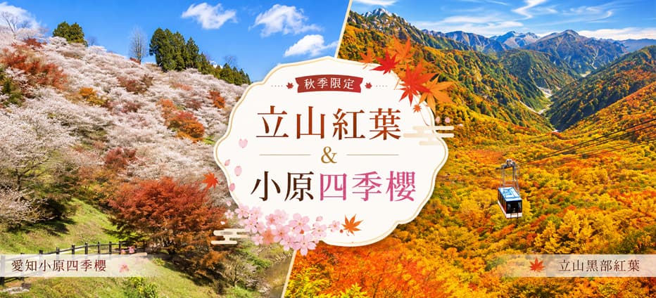 楓紅秋戀賞櫻趣~立山黑部.小原四季櫻.兼六園.童話合掌村五日